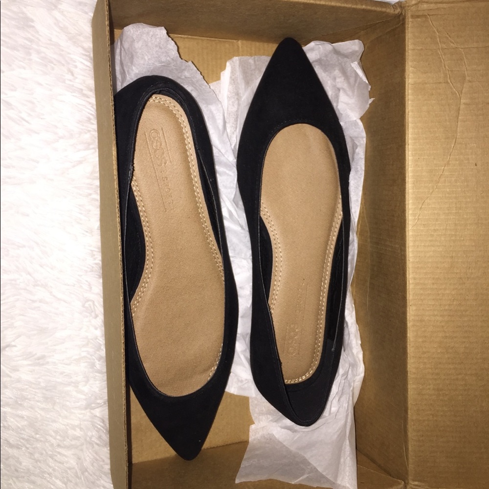 ASOS Neverworn Essential Black Flats!😍